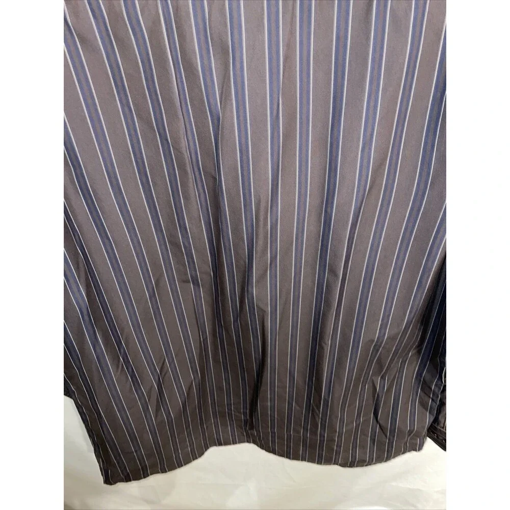 Banana Republic Dress Shirt Men’s Size Large Brown Striped Long Sleeve Button Up